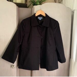 Korea Black Button Front Jacket